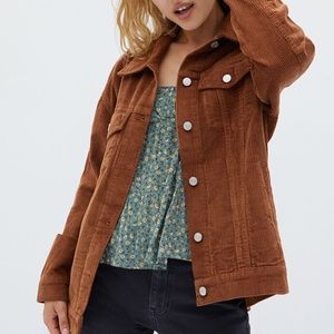 Brown PacSun Corduroy Trucker Jacket